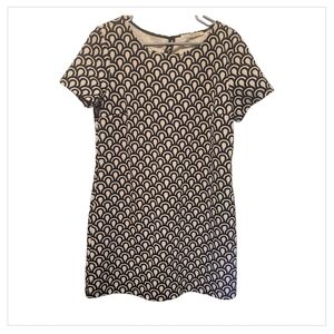 💎5/20 Dex Black & Cream Geometric Mini Dress | Size Large